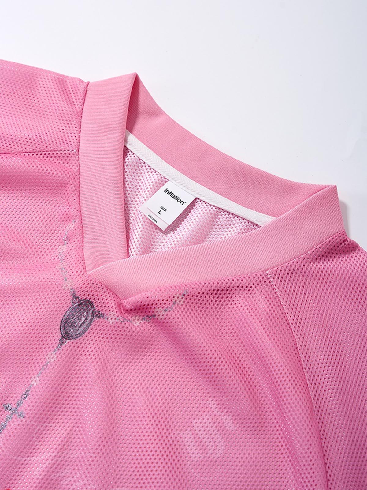 NOISSEY "The Champion" Digital Print Breathable Mesh V-Neck Sport Jersey