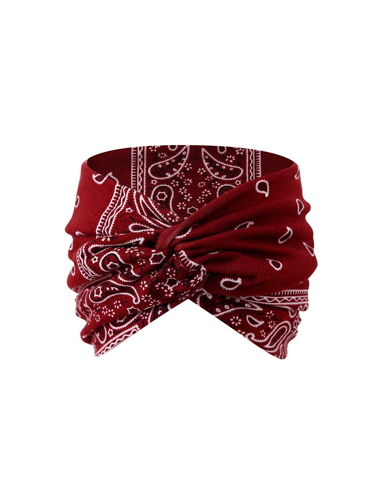 18cm Paisley Print Elastic Cotton Sport Headband Hair Accessory