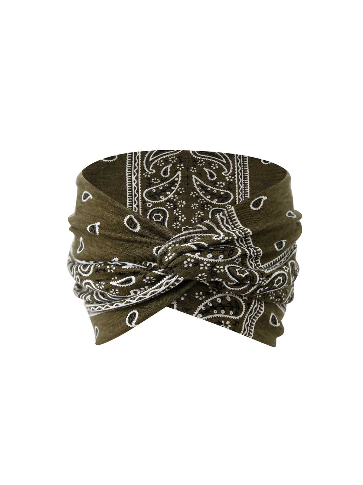18cm Paisley Print Elastic Cotton Sport Headband Hair Accessory