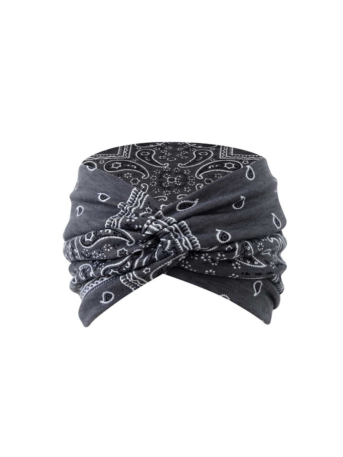 18cm Paisley Print Elastic Cotton Sport Headband Hair Accessory