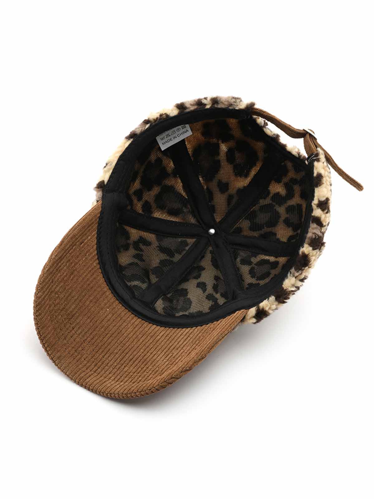 Retro Color-block Leopard Print Baseball Cap