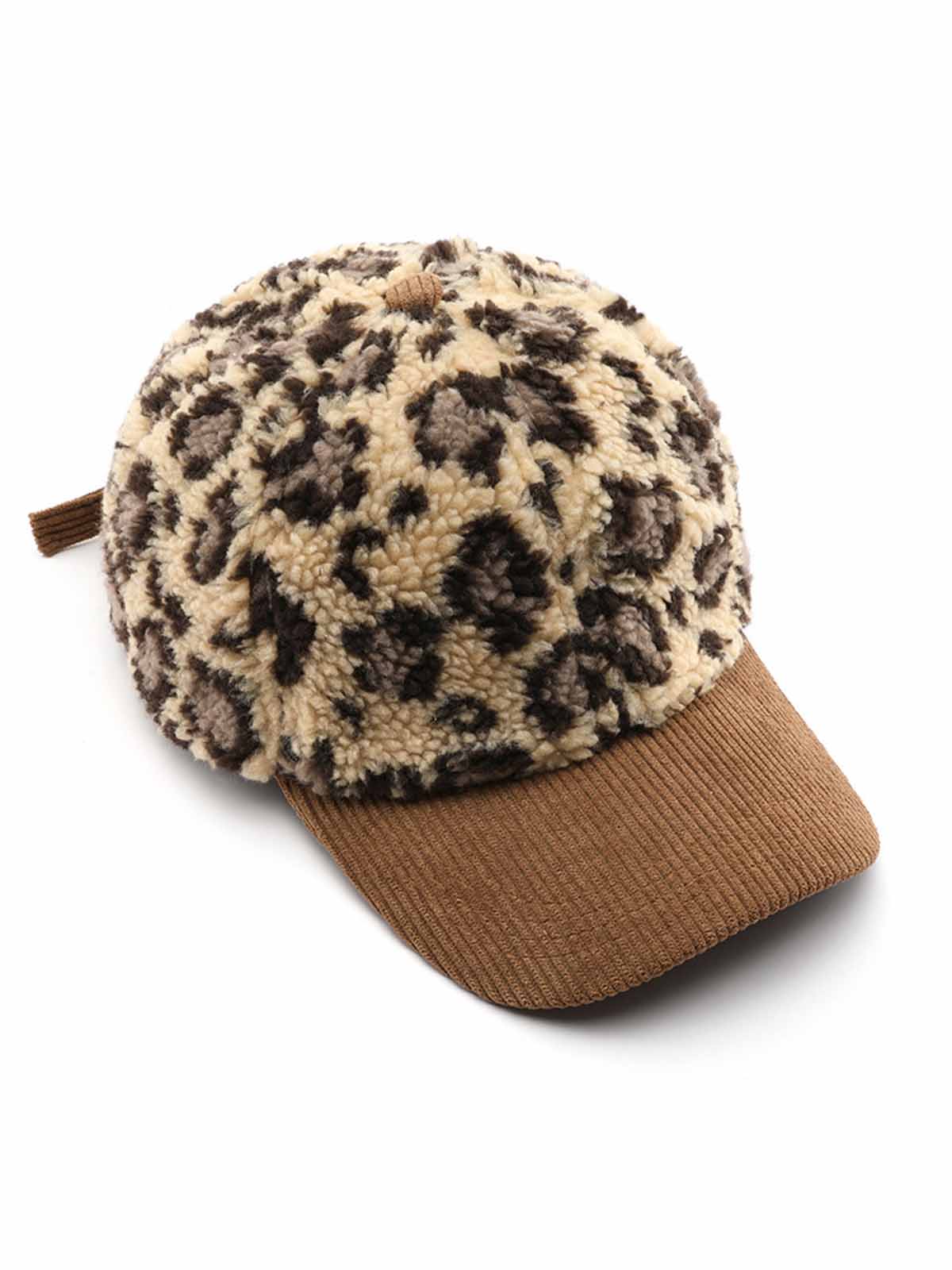 Retro Color-block Leopard Print Baseball Cap
