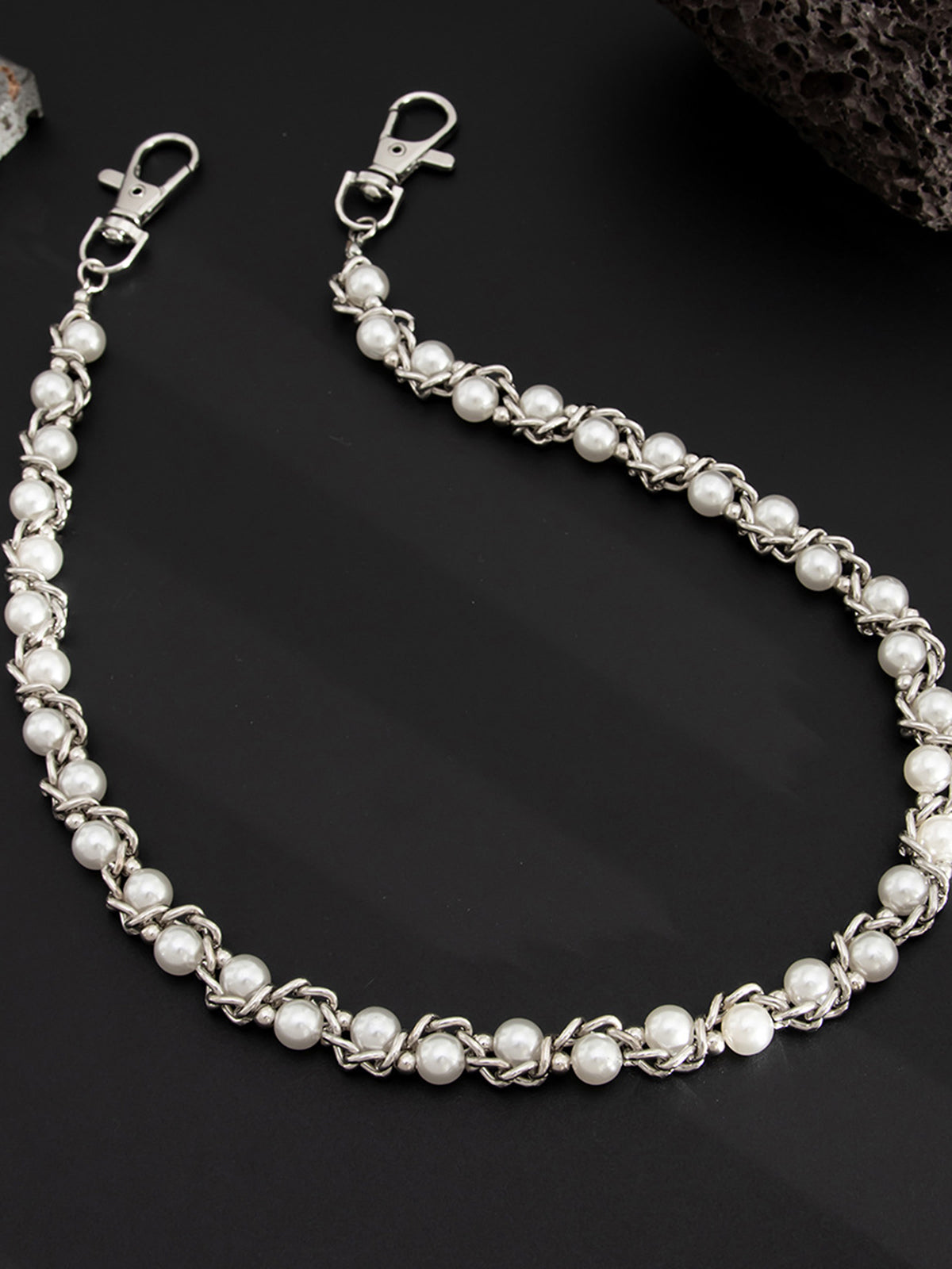 NOISSEY "GOLDEN VINE" PEARL ENTWINED HIP-HOP WAIST CHAIN