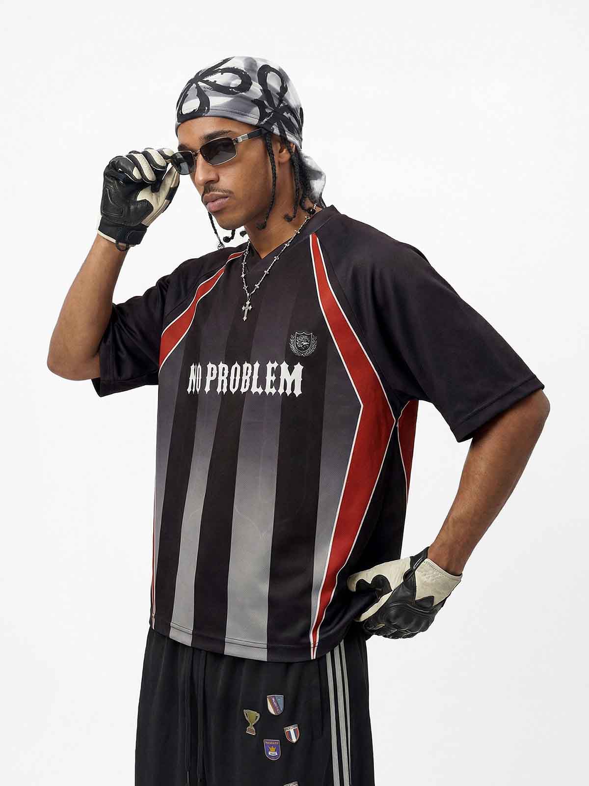 NOISSEY "NO PROBLEM" BLOKECORE JERSEY - DIGITAL PRINT V-NECK