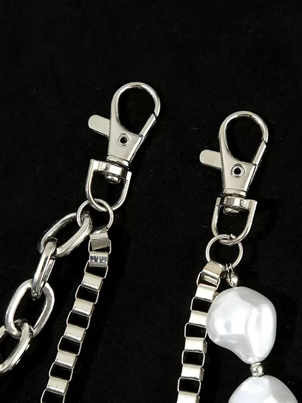 NOISSEY URBAN HYBRID - DOUBLE-LAYERED PEARL & METAL WAIST CHAIN