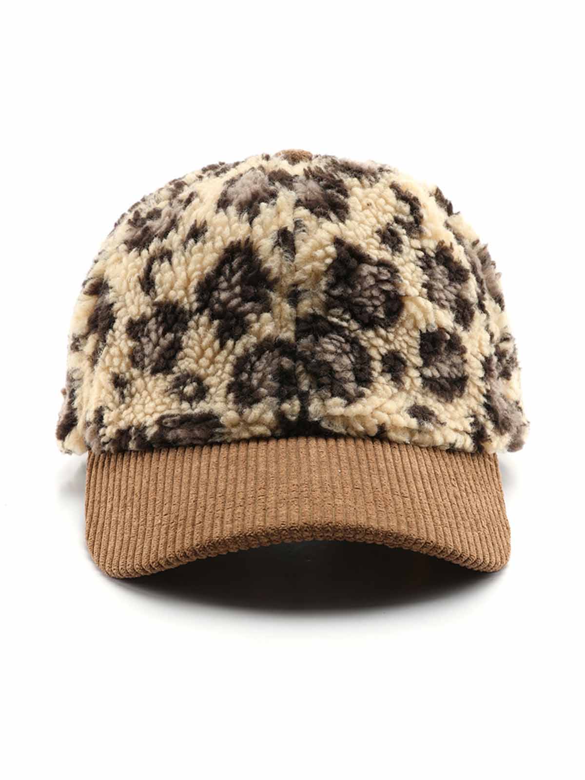 Retro Color-block Leopard Print Baseball Cap