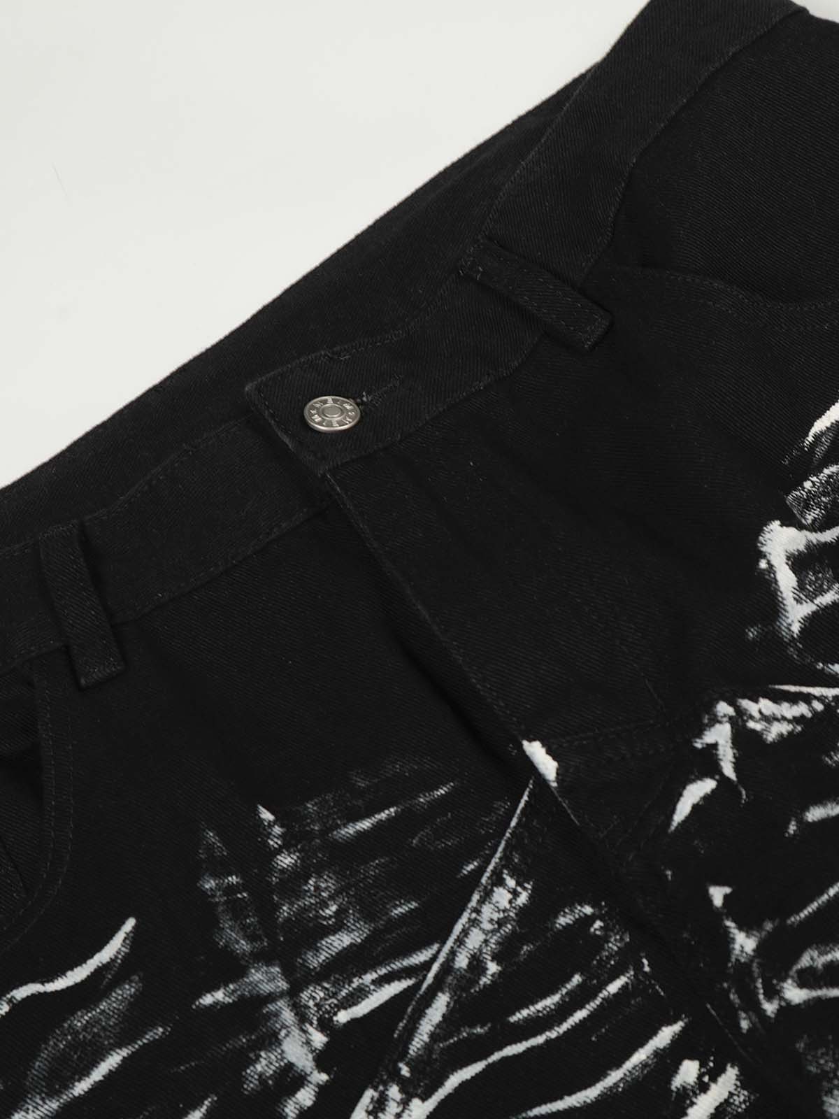 Heavy-duty Saber-curve Jeans
