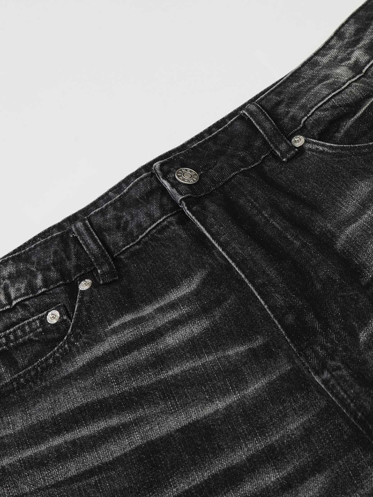 Vintage Washed Straight-Leg Wide-Fit Jeans