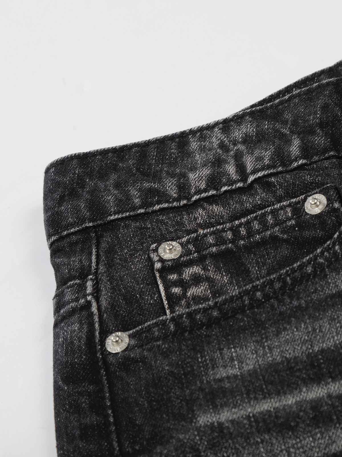 Vintage Washed Straight-Leg Wide-Fit Jeans