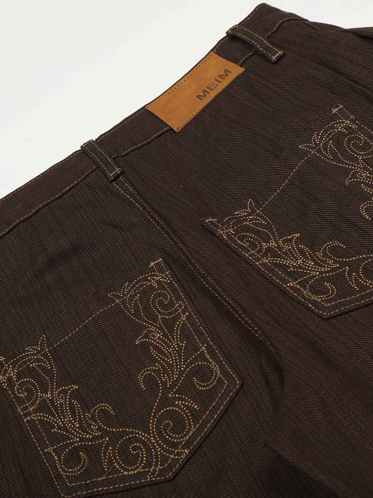 Striped Saber curve Jeans