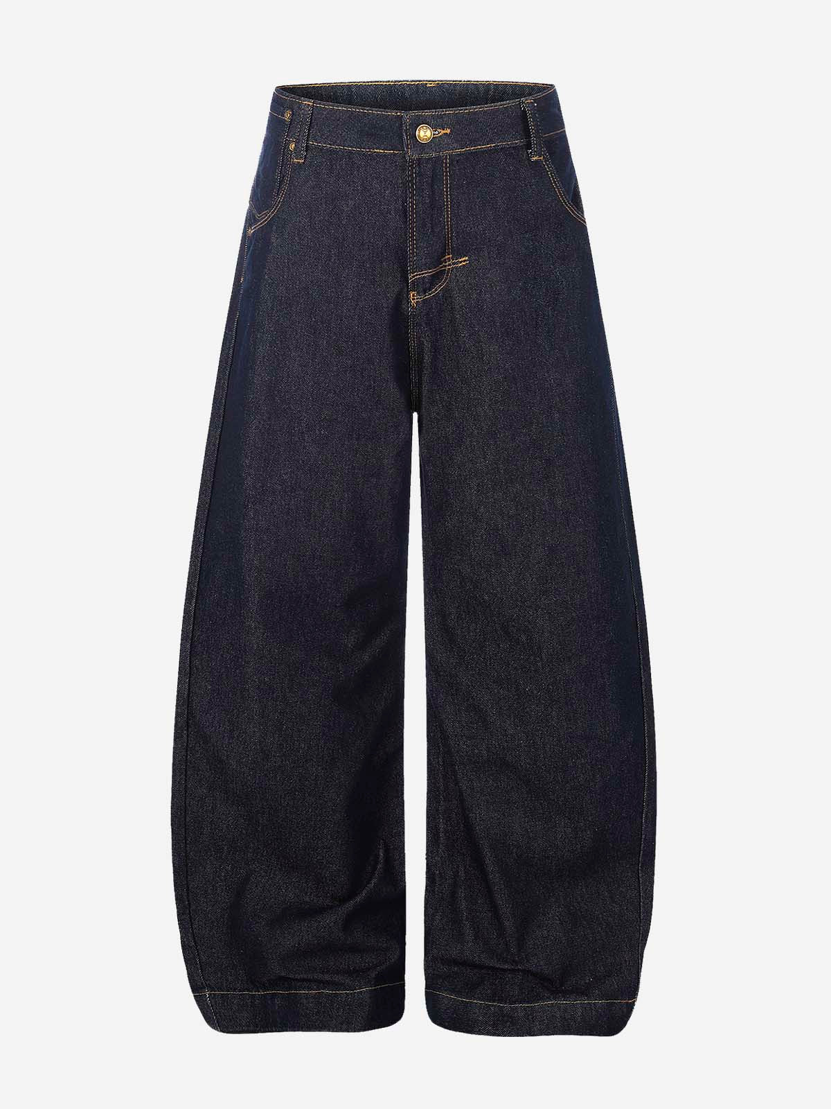 NOISSEY 3D Curved Reconstruction Raw Denim Jeans - Deep Indigo