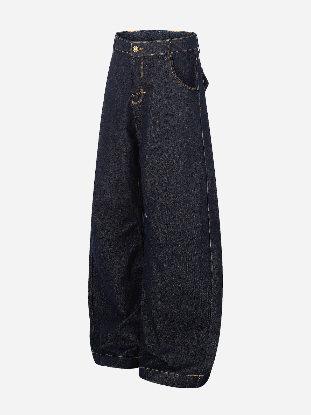 NOISSEY 3D Curved Reconstruction Raw Denim Jeans - Deep Indigo