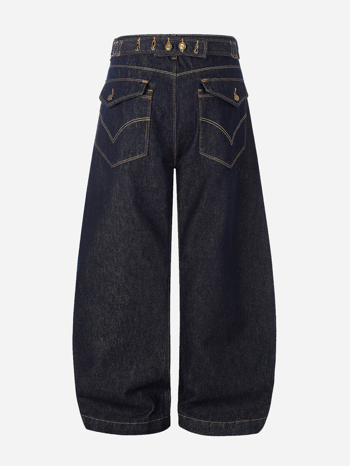 NOISSEY 3D Curved Reconstruction Raw Denim Jeans - Deep Indigo