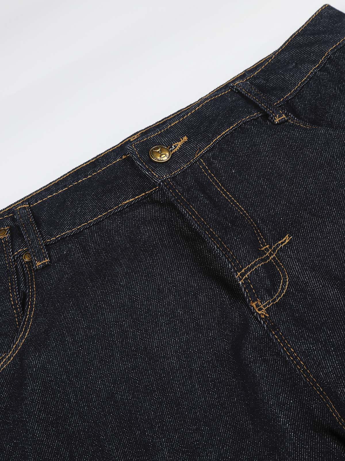NOISSEY 3D Curved Reconstruction Raw Denim Jeans - Deep Indigo