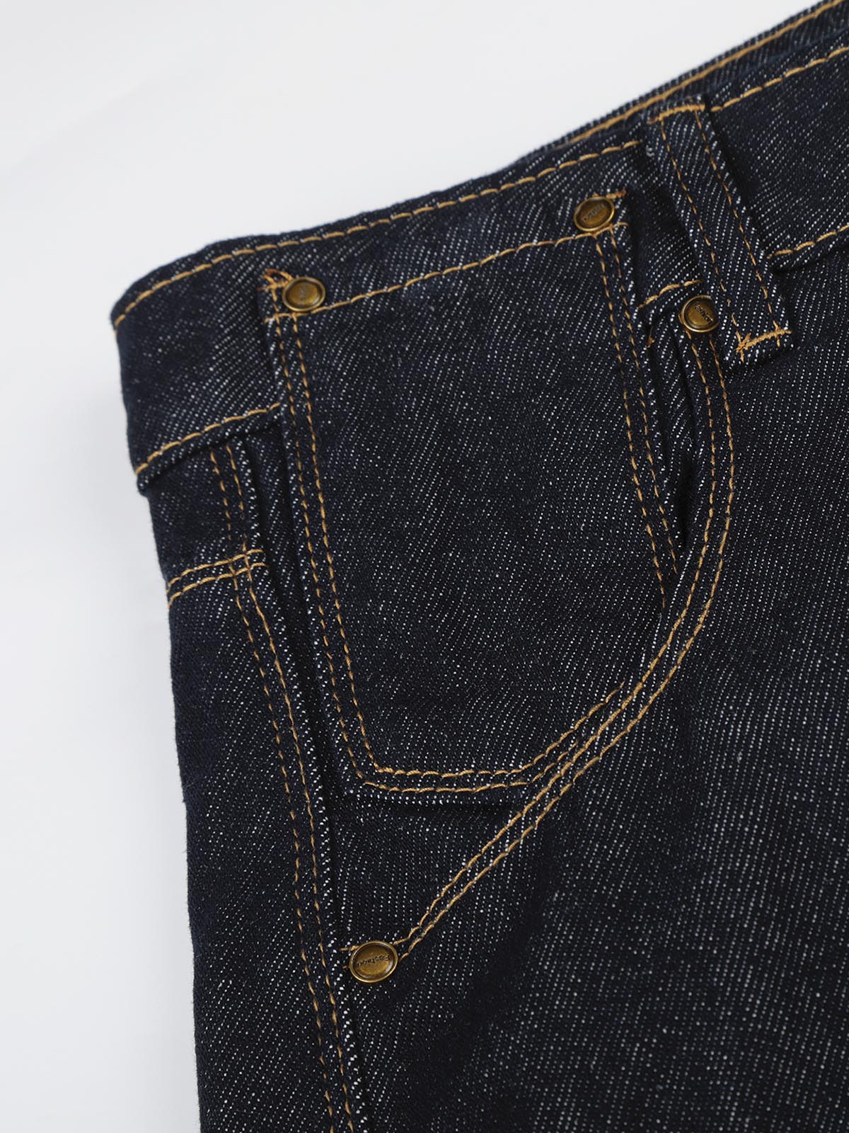 NOISSEY 3D Curved Reconstruction Raw Denim Jeans - Deep Indigo