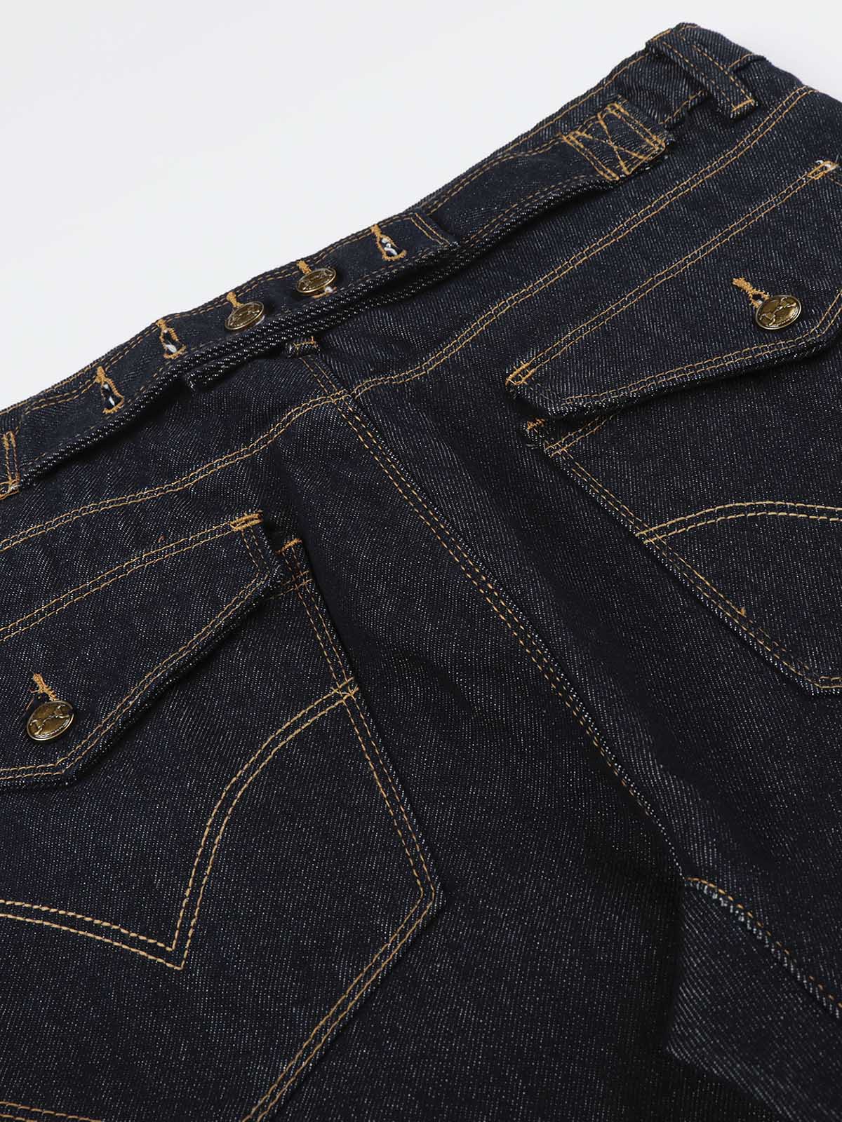 NOISSEY 3D Curved Reconstruction Raw Denim Jeans - Deep Indigo