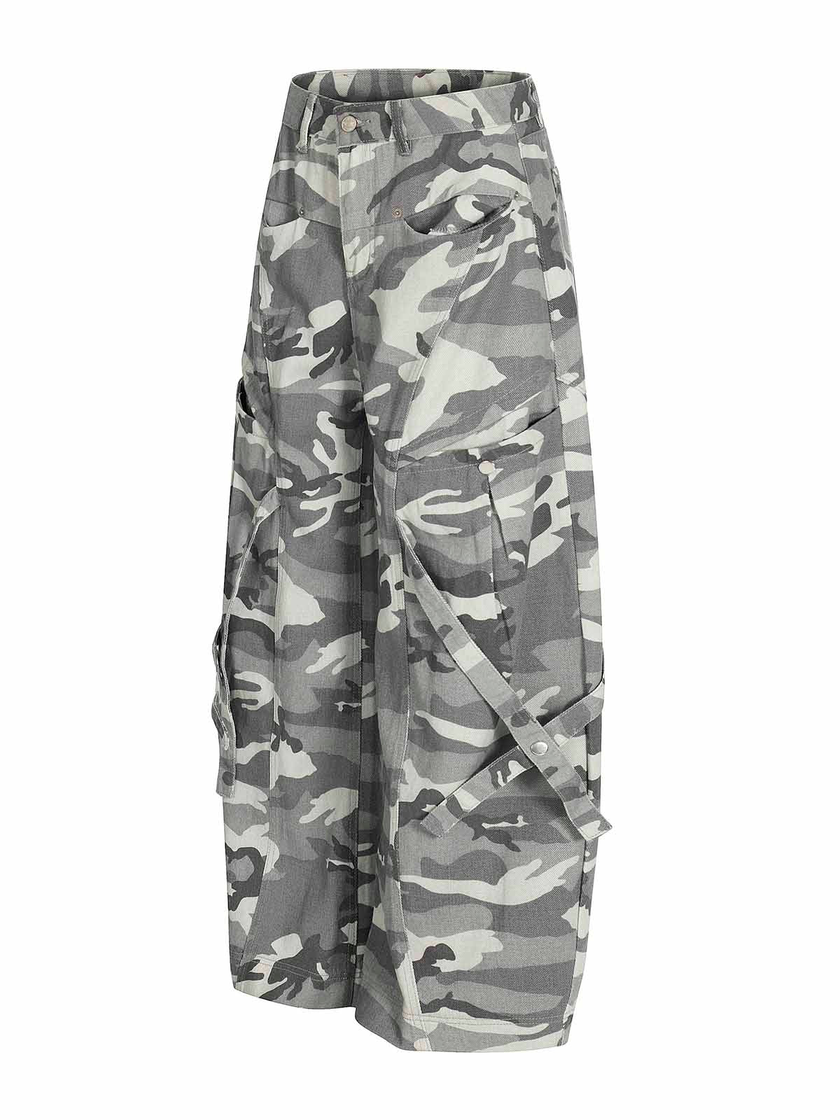 Small Curved Blade Camouflage Jeans