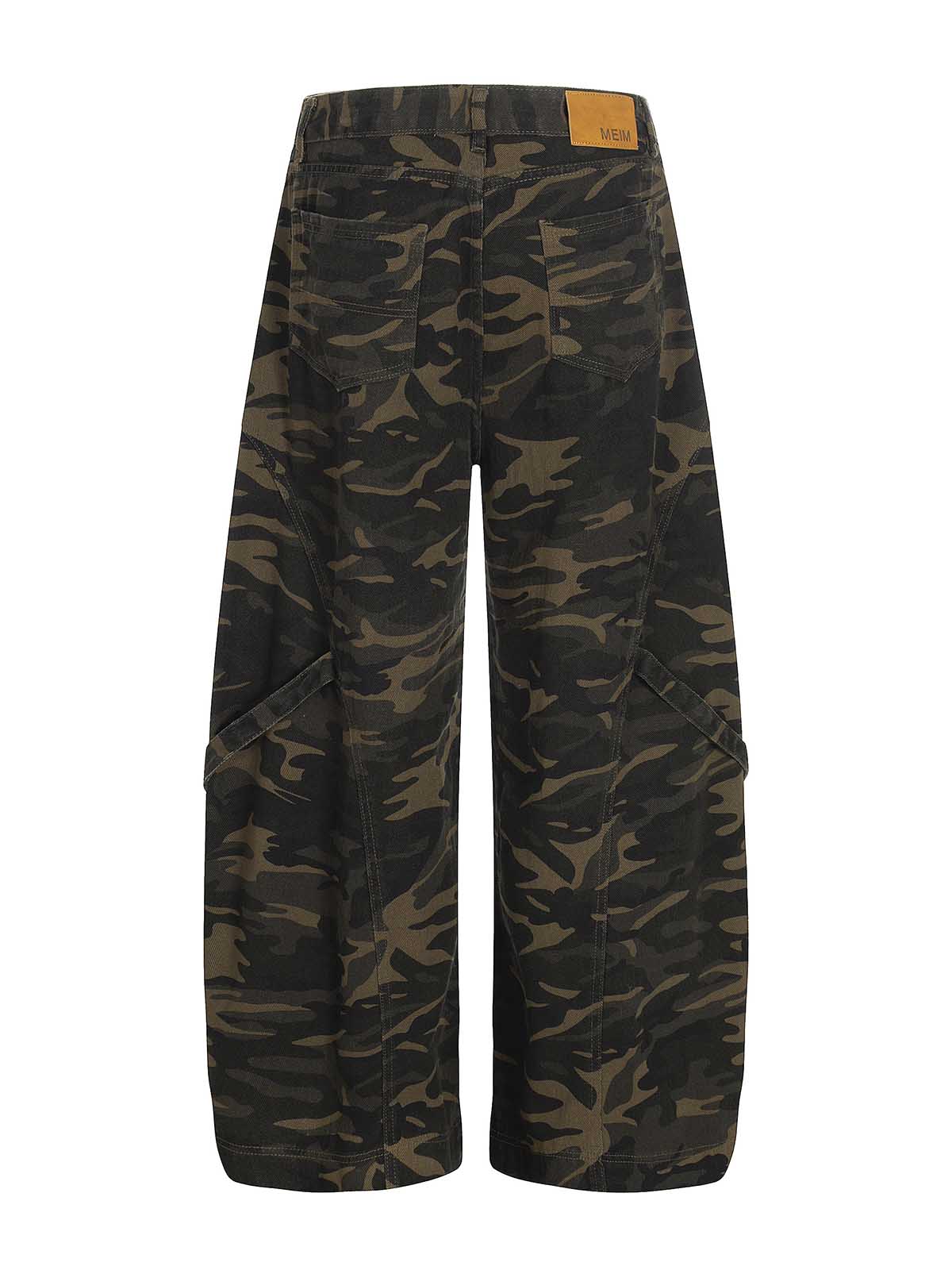 Small Curved Blade Camouflage Jeans