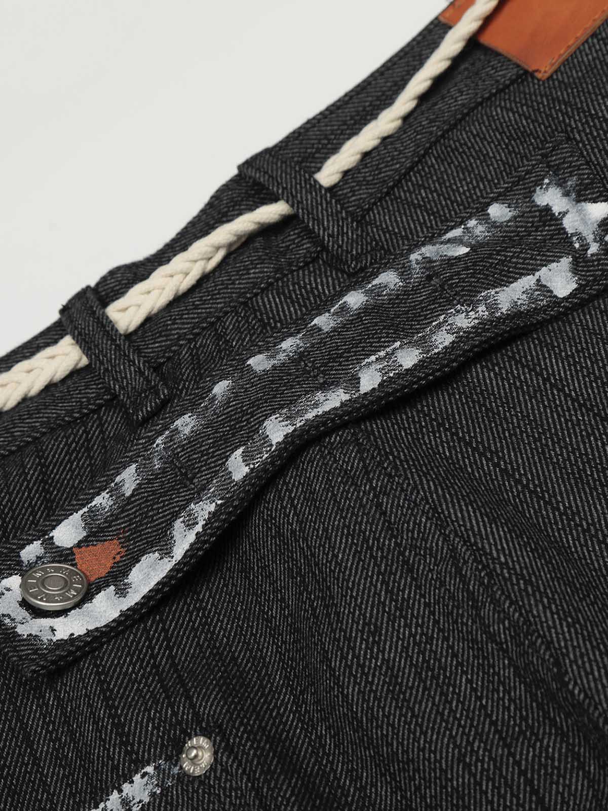 Artistic Glamour Striped Denim Jeans