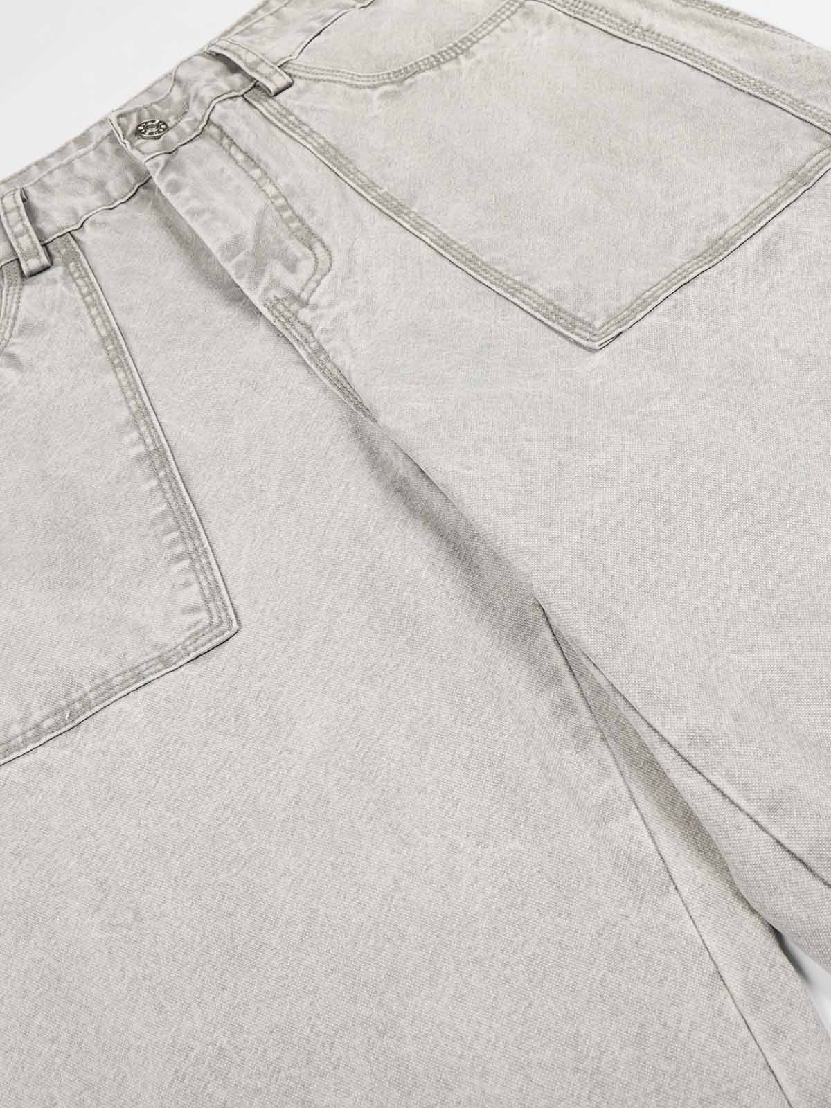 NOISSEY VINTAGE WASHED DOUBLE-POCKET WIDE-LEG BAGGY JEANS