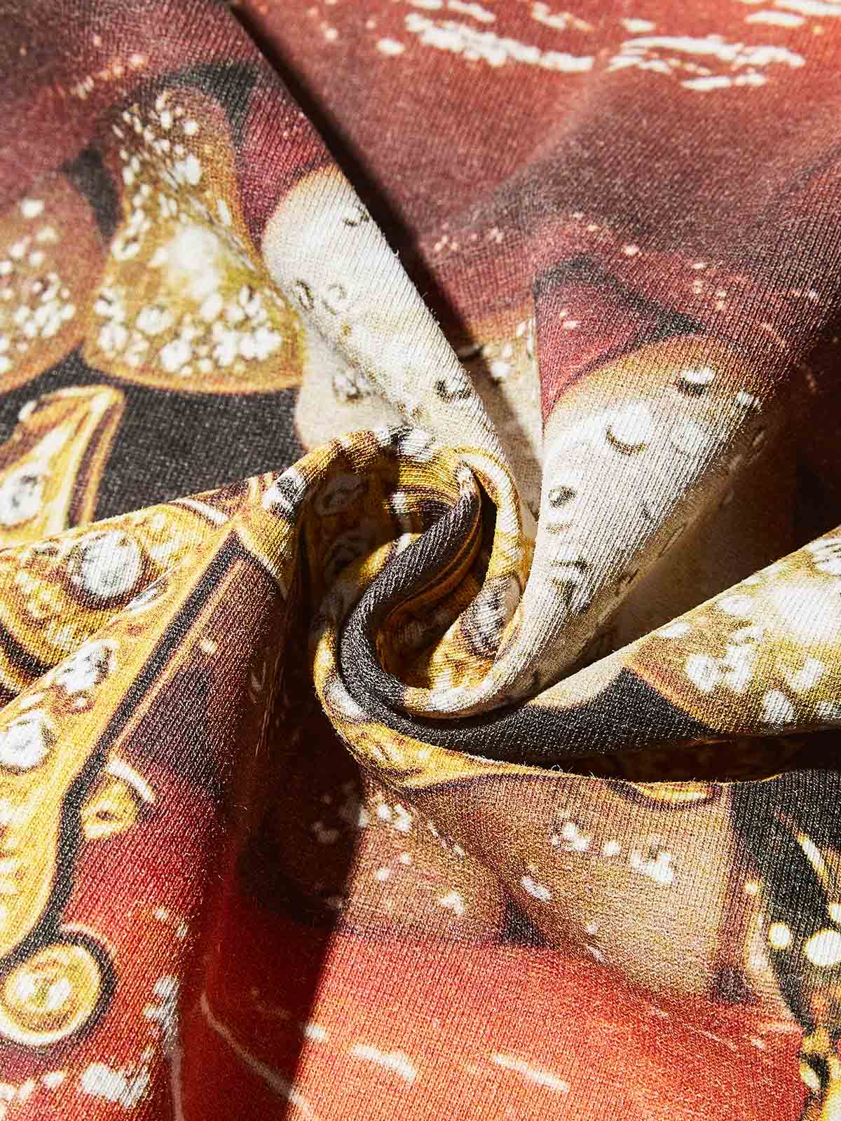 Texture shot of the premium cotton fabric used in the NOISSEY streetwear jersey