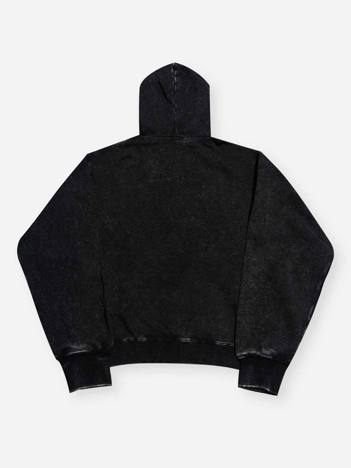 High quality Midnight Stars Sparkle Black Washed 425g Print Hoodie