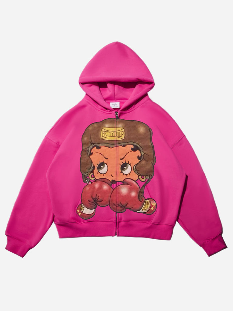 Vibrant_pink_boxy_zip-