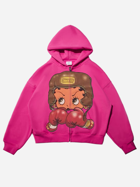 Vibrant_pink_boxy_zip-