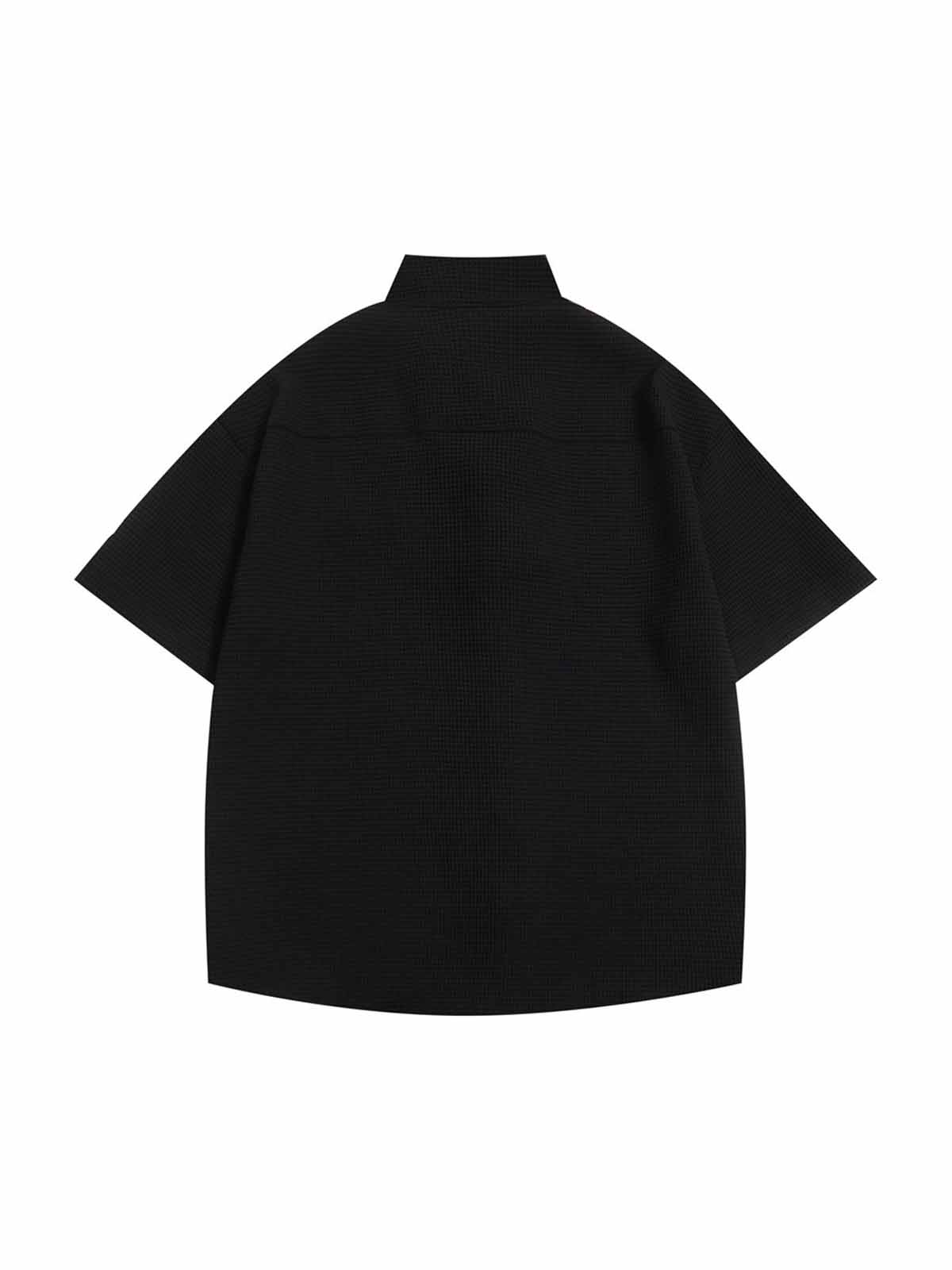 NOISSEY WAFFLE KNIT SHORT SLEEVE SHIRT WITH METALLIC BUCKLES