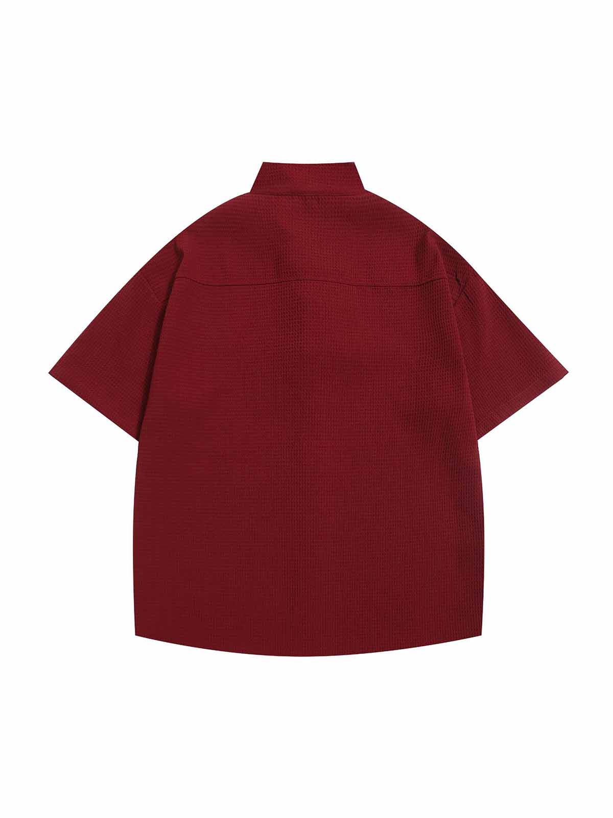 NOISSEY WAFFLE KNIT SHORT SLEEVE SHIRT WITH METALLIC BUCKLES