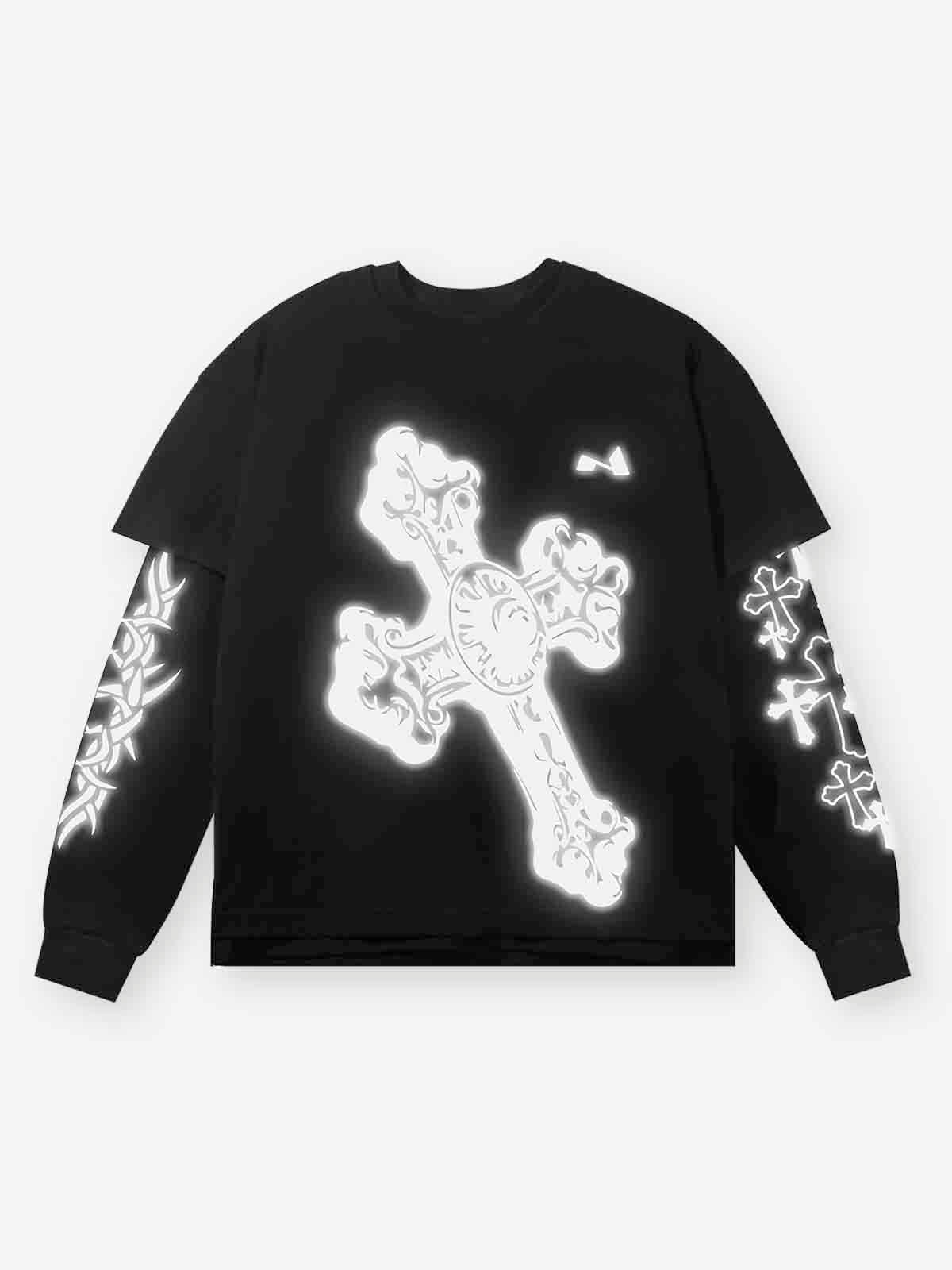 Night Glow Reflective Crucifix Long-Sleeve Set