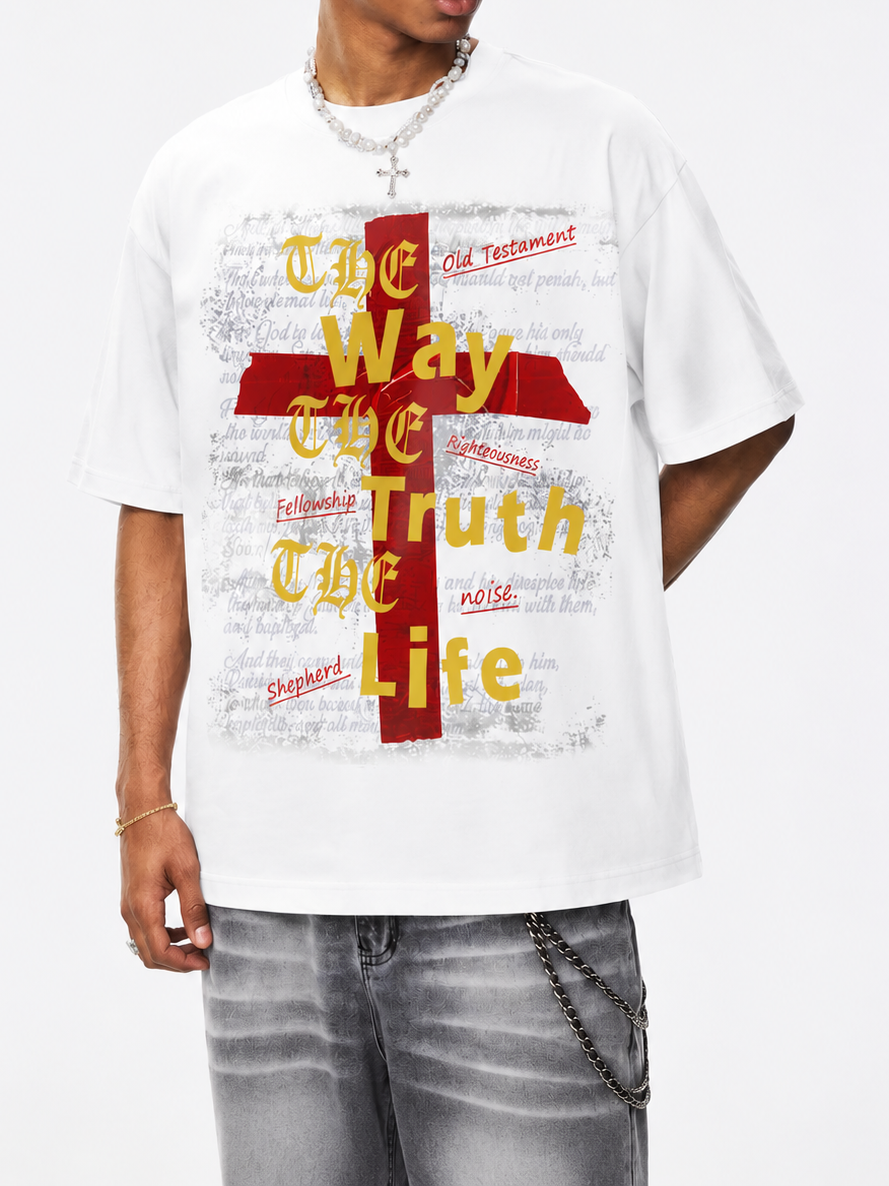 NOISSEY "The Way, The Truth, The Life" Graphic Tee - Heavyweight Studio White