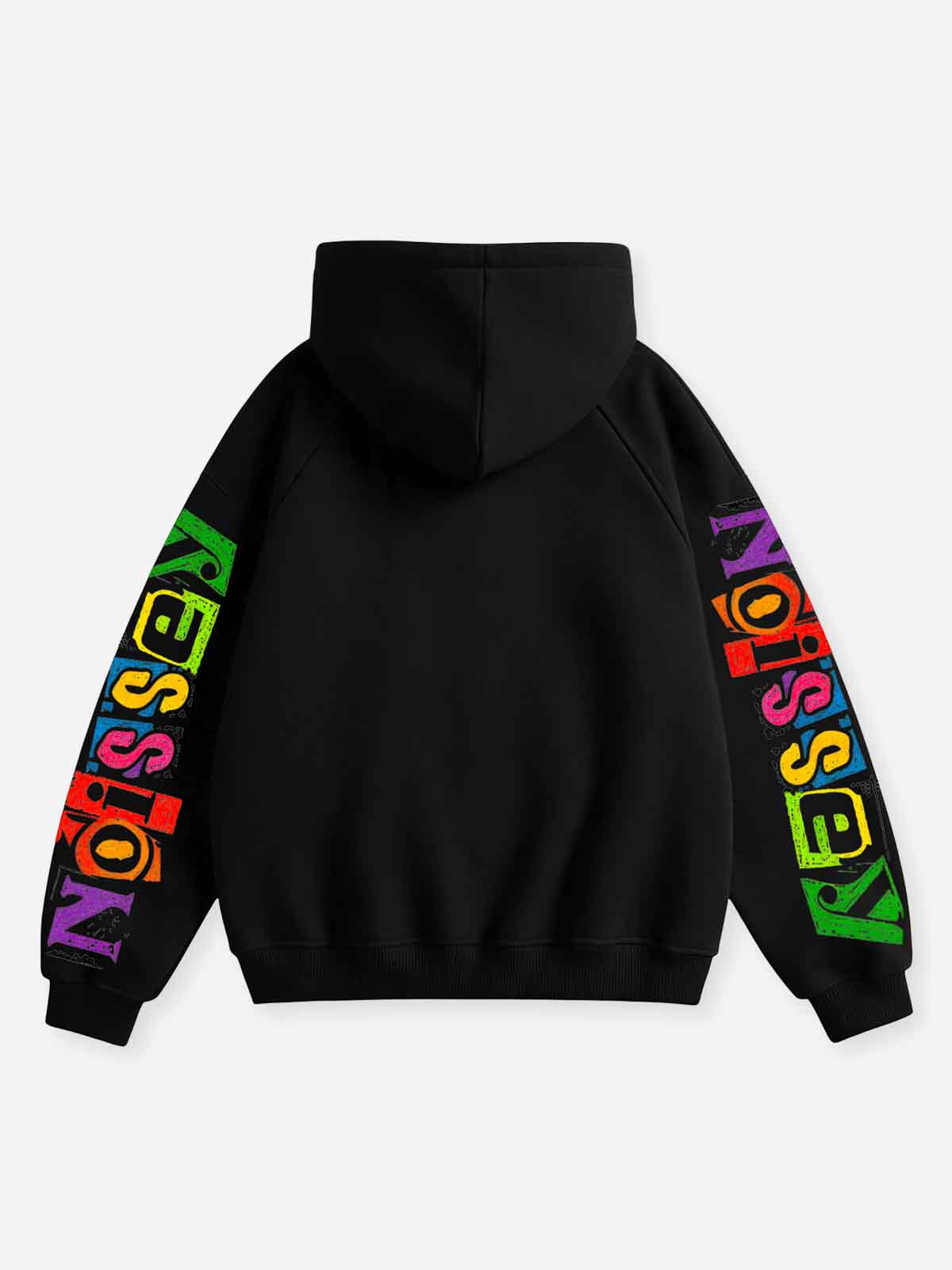 NOISSEY Pop-Art Supermarket Collage Full-Zip Hoodie - White / Black Streetwear Hoodie