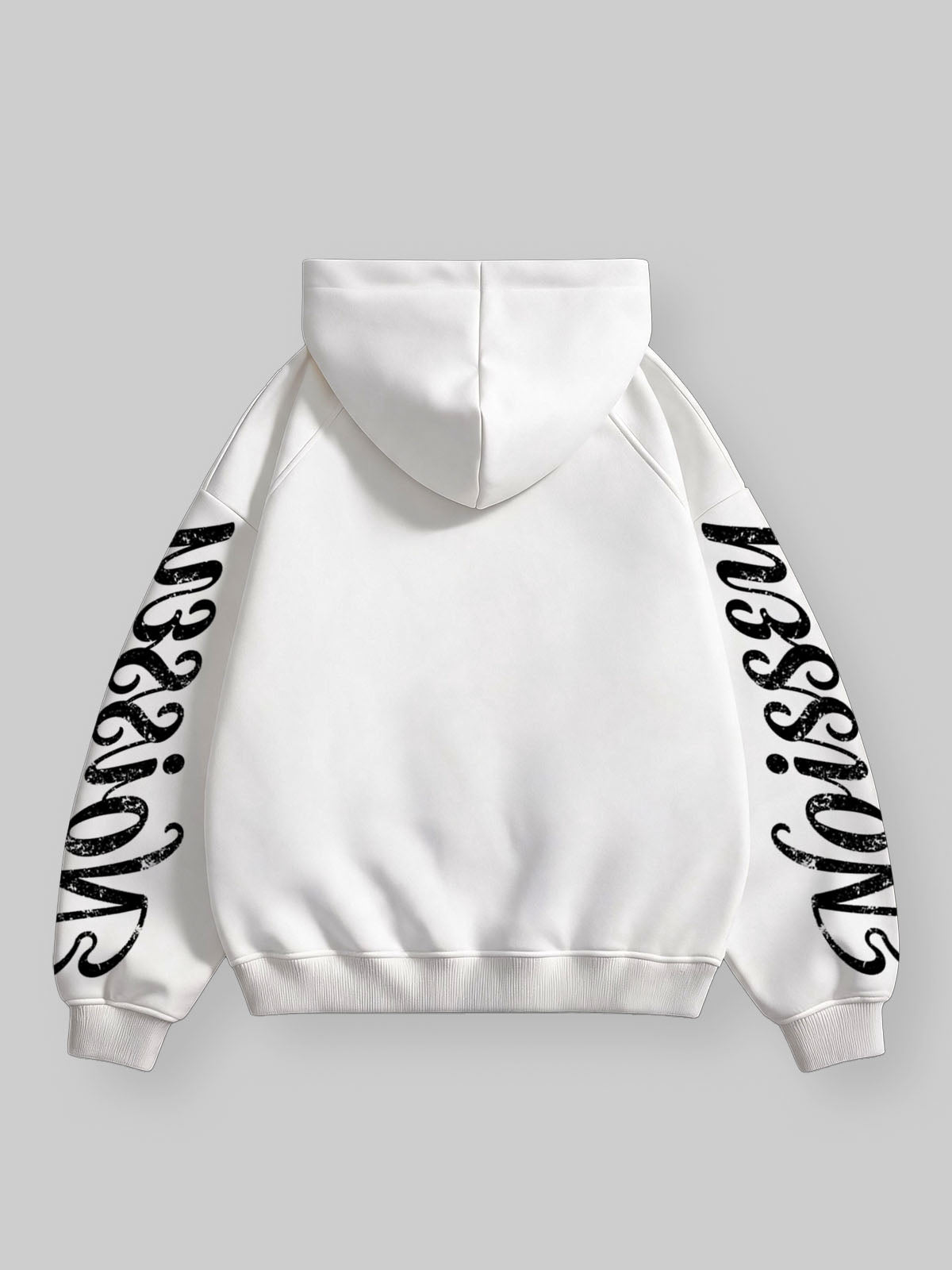 NOISSEY "Not Today Devil" Sleeping Angel Boy &amp; Cross White Zip-Up Hoodie