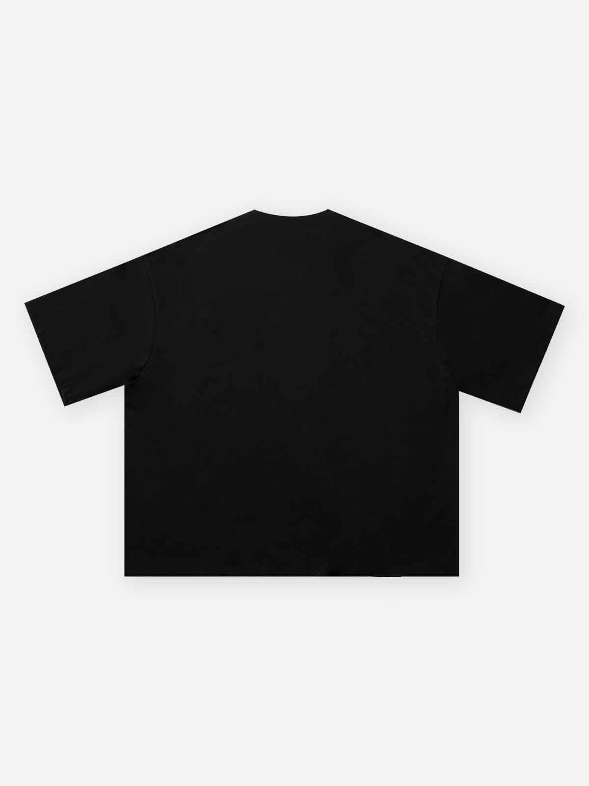 Boxy oversized T-shirt Personalized Lip and Tooth Patch White Print