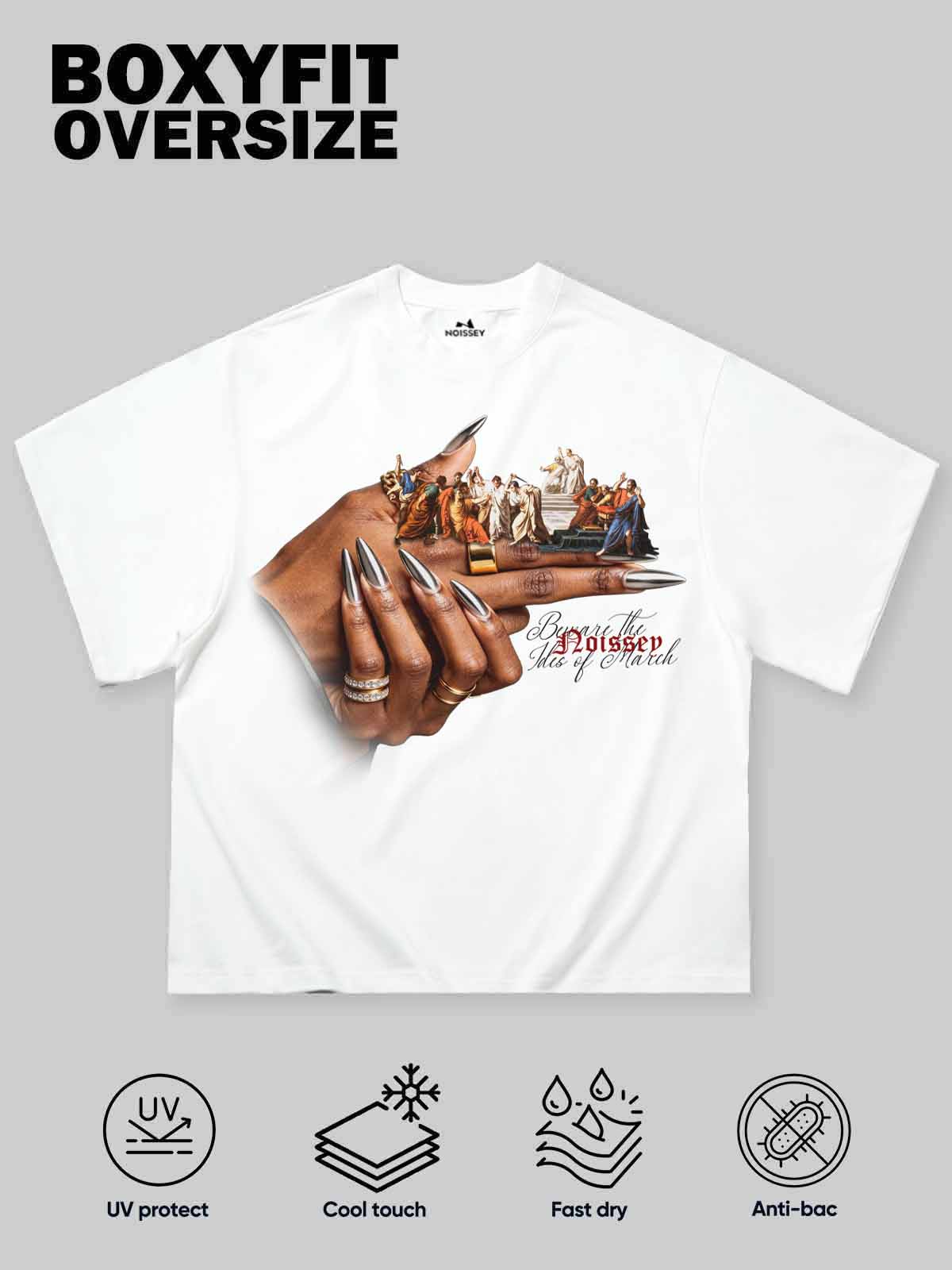 NOISSEY "Ides of March" Caesar Oil Painting Deconstructed Boxy Tee