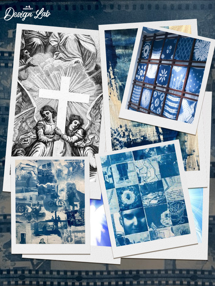 Cyanotype-Style Art Print Air-Layer Long Sleeve