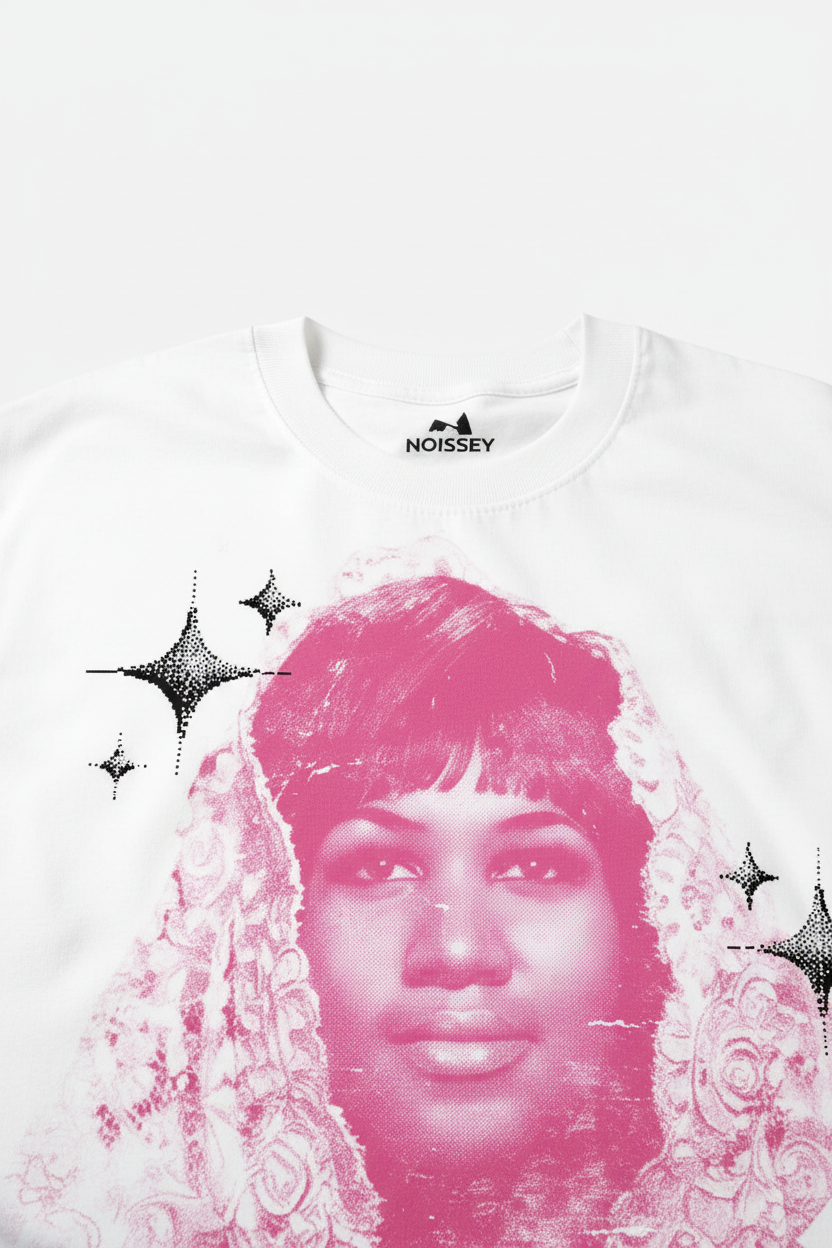 Detail 5 - Neckline to upper graphic