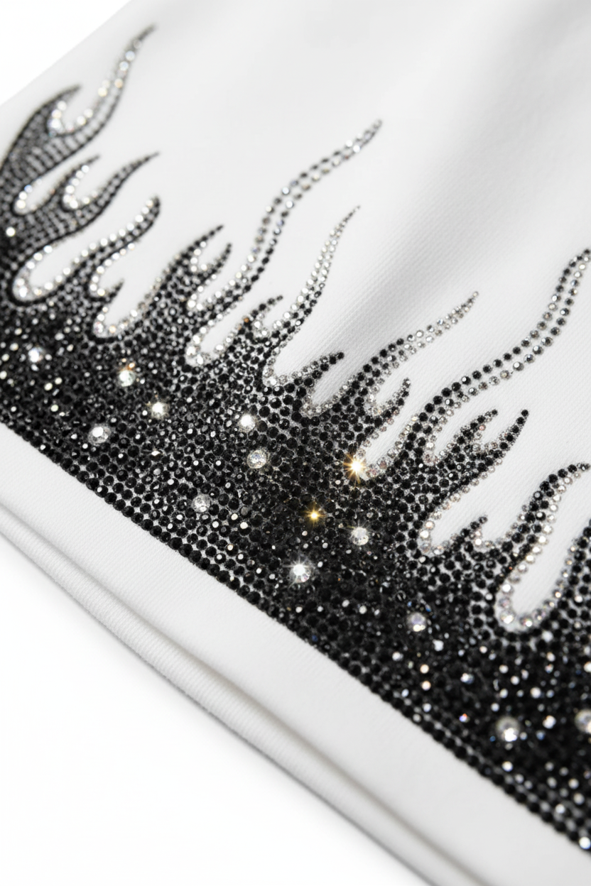 Detail - Rhinestone Flames