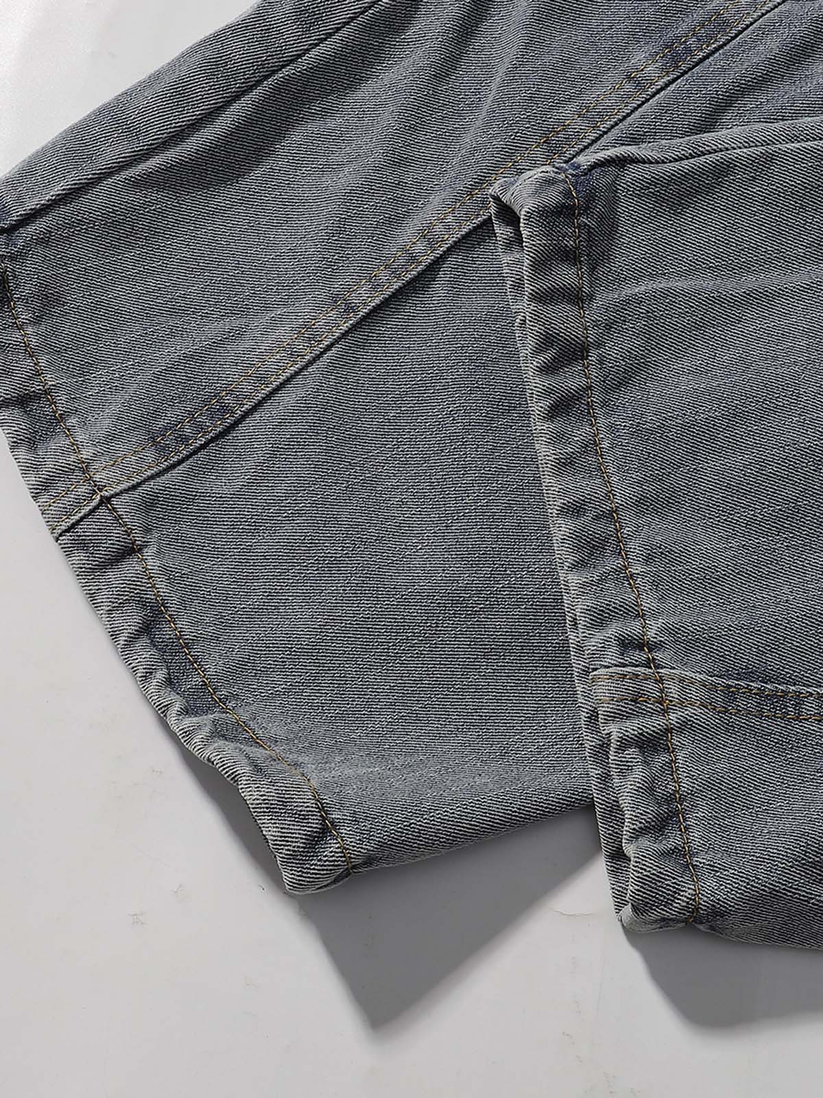 Vintage Wash Bamboo-knot Blue Jeans