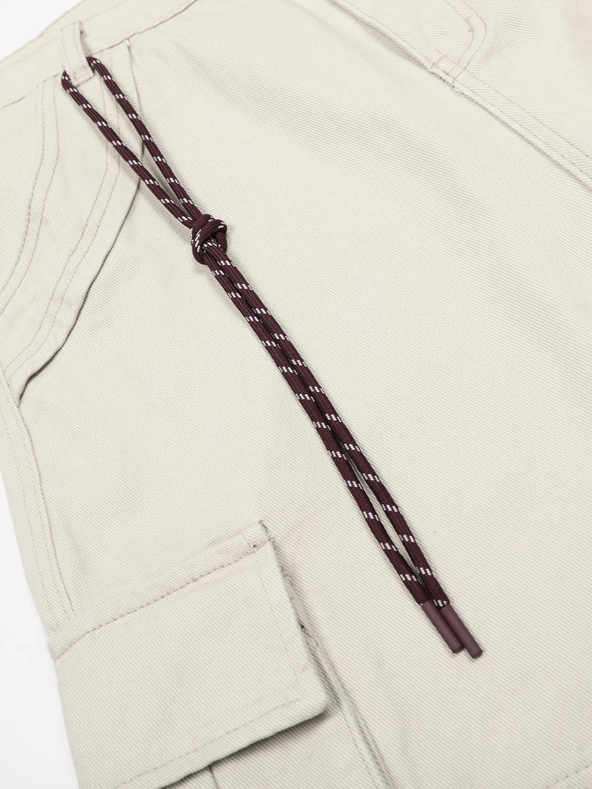 Tassel-Tie Cargo Shorts Jeans
