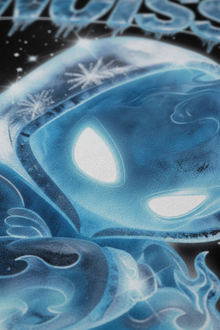 Ice ghost macro close-up