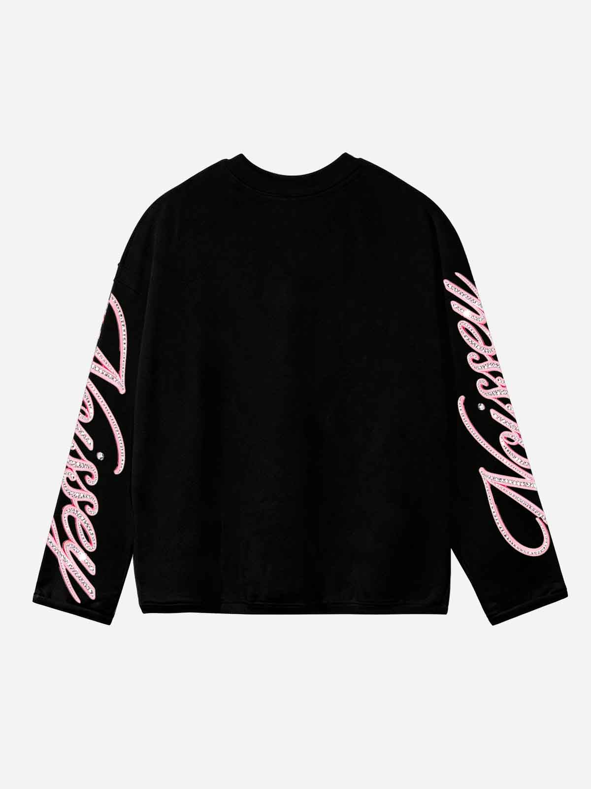 NOISSEY Pink Money Rain Machine &amp; Glam Nails Sweatshirt