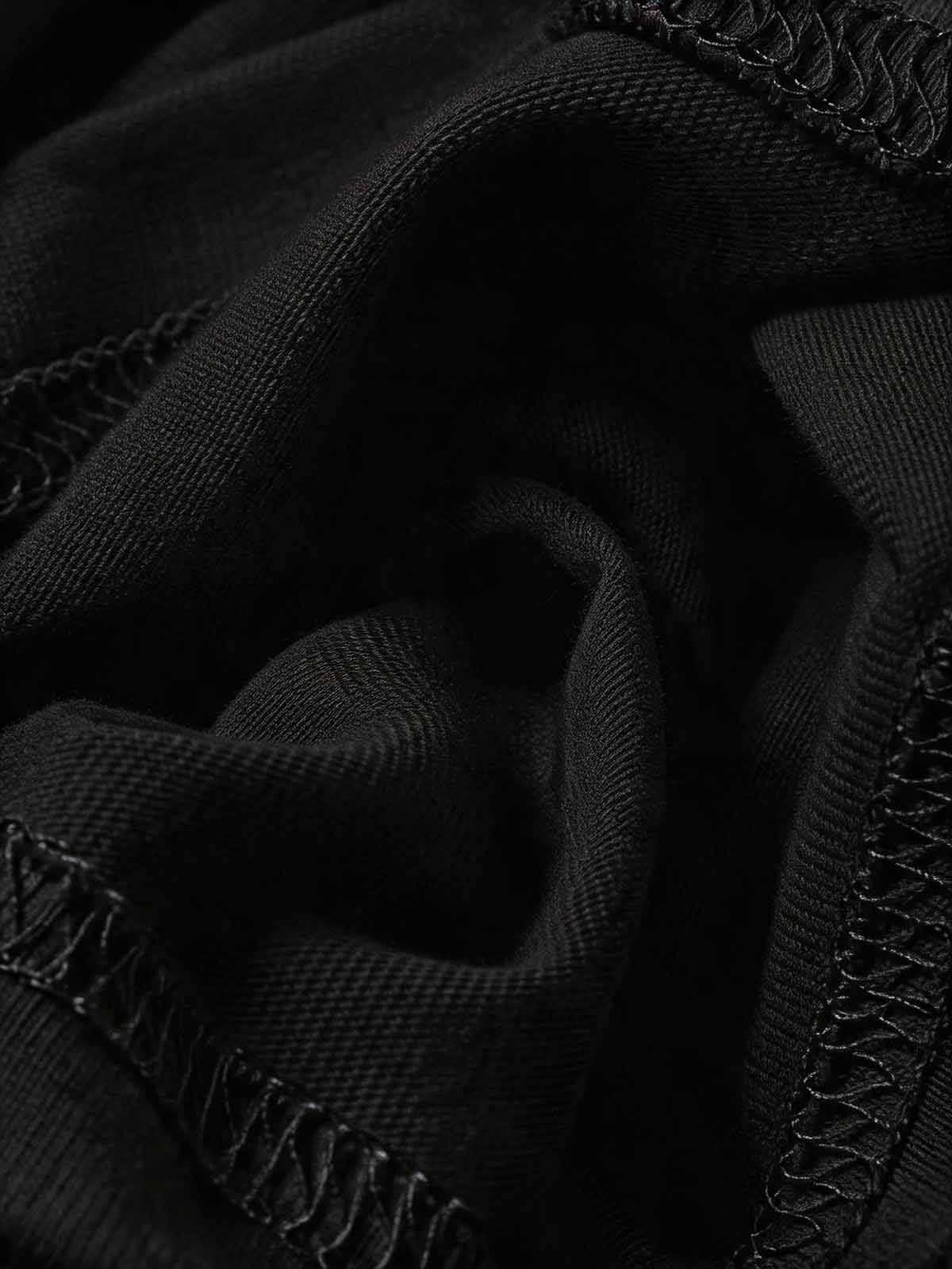 NOISSEY Halloween Spiral Eye Flame Graphic Art Little Oversized Sweatwear - Onyx Black