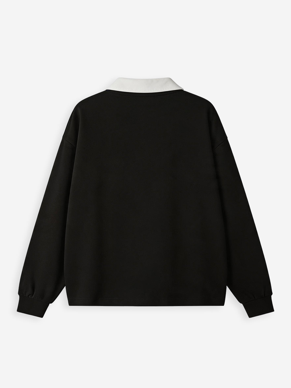 NOISSEY "JESUS IS LORD" Religious Art Polo Sweatshirt - Pitch Black