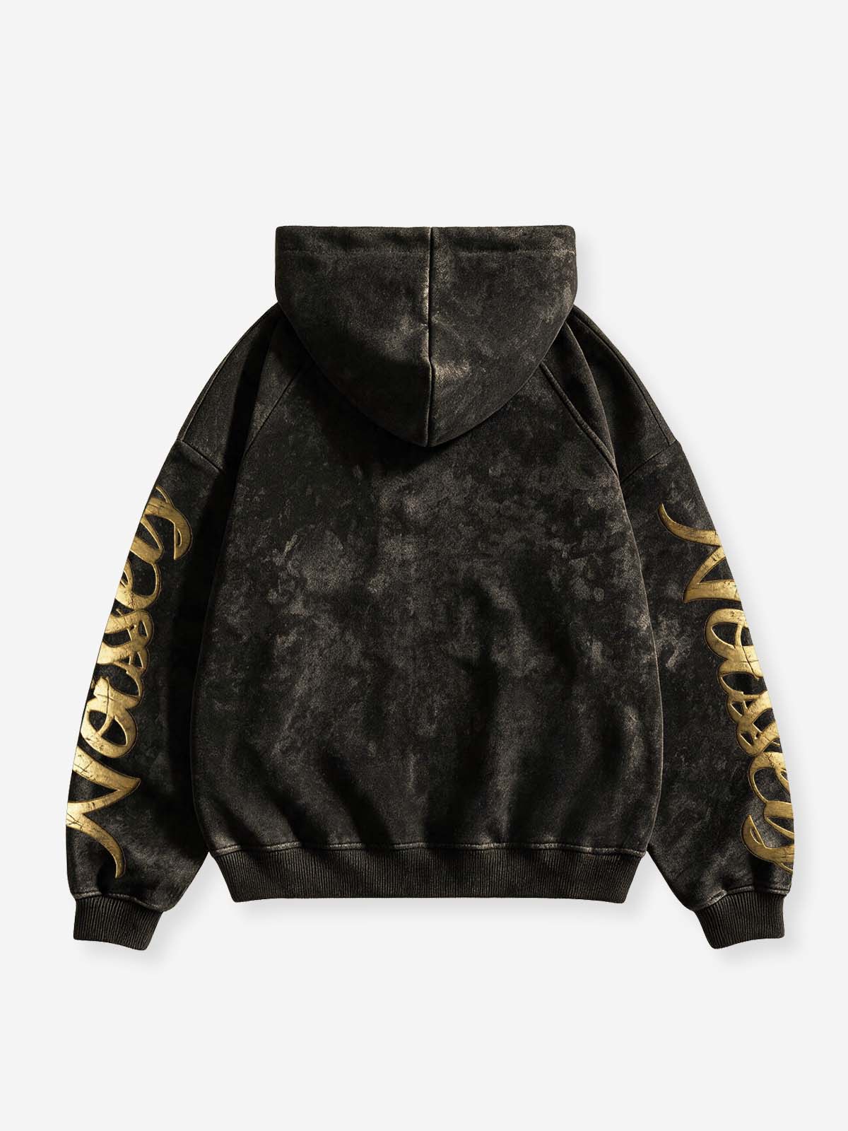 NOISSEY Golden Lips Washed Iced Out Zip-Up Hoodie - Streetwear Hoodie