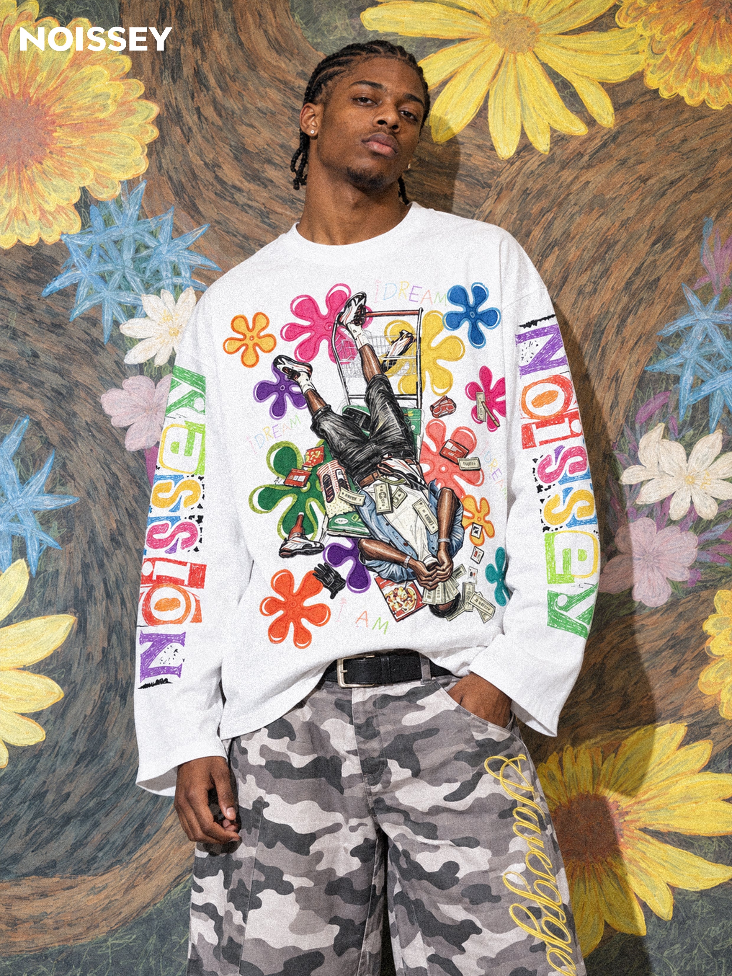NOISSEY "Beware The Ides" Caesar Assassination Painting Hand Gesture Long Sleeves Two Colors