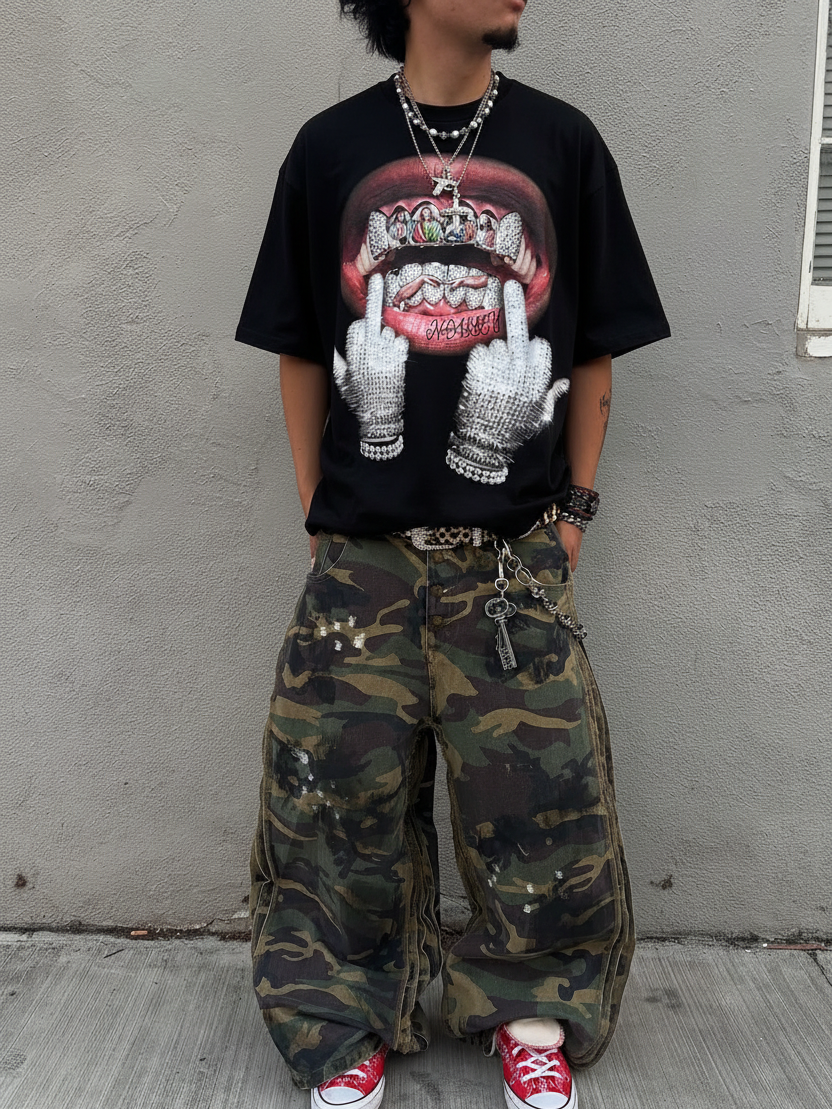 NOISSEY "The Last Supper Grillz" Graphic Tee - Heavyweight Jet Black