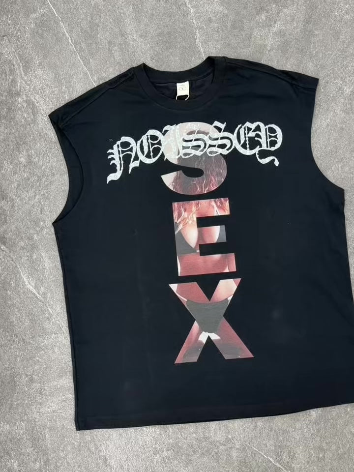 SEX Diamond Print Tank Top
