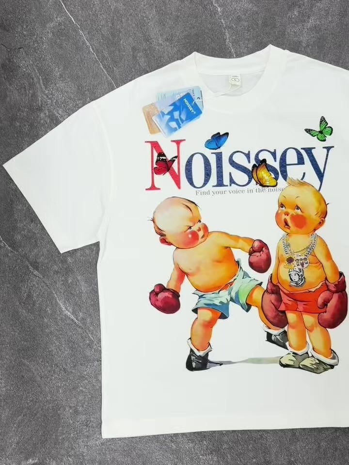 NOISSEY "Vintage Boxing Babies" Cooling Heavyweight Boxy Tee